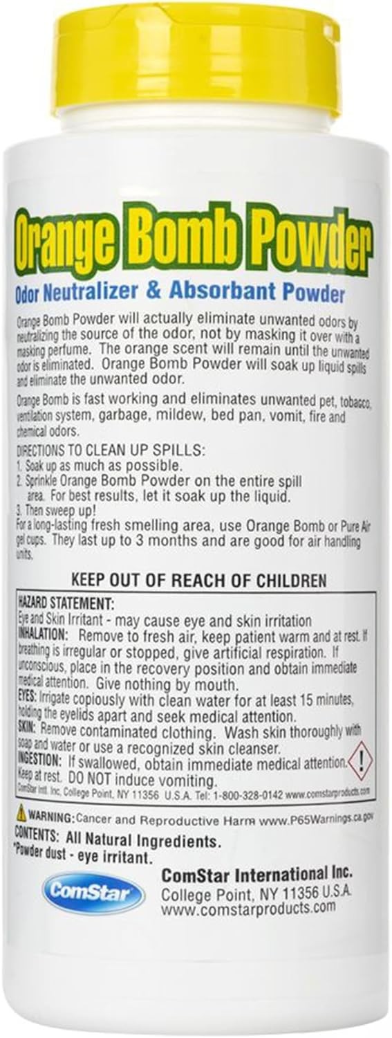 ComStar Orange Bomb Powder, Fast-Acting Odor Neutralizer for HVAC, 16 Ounces