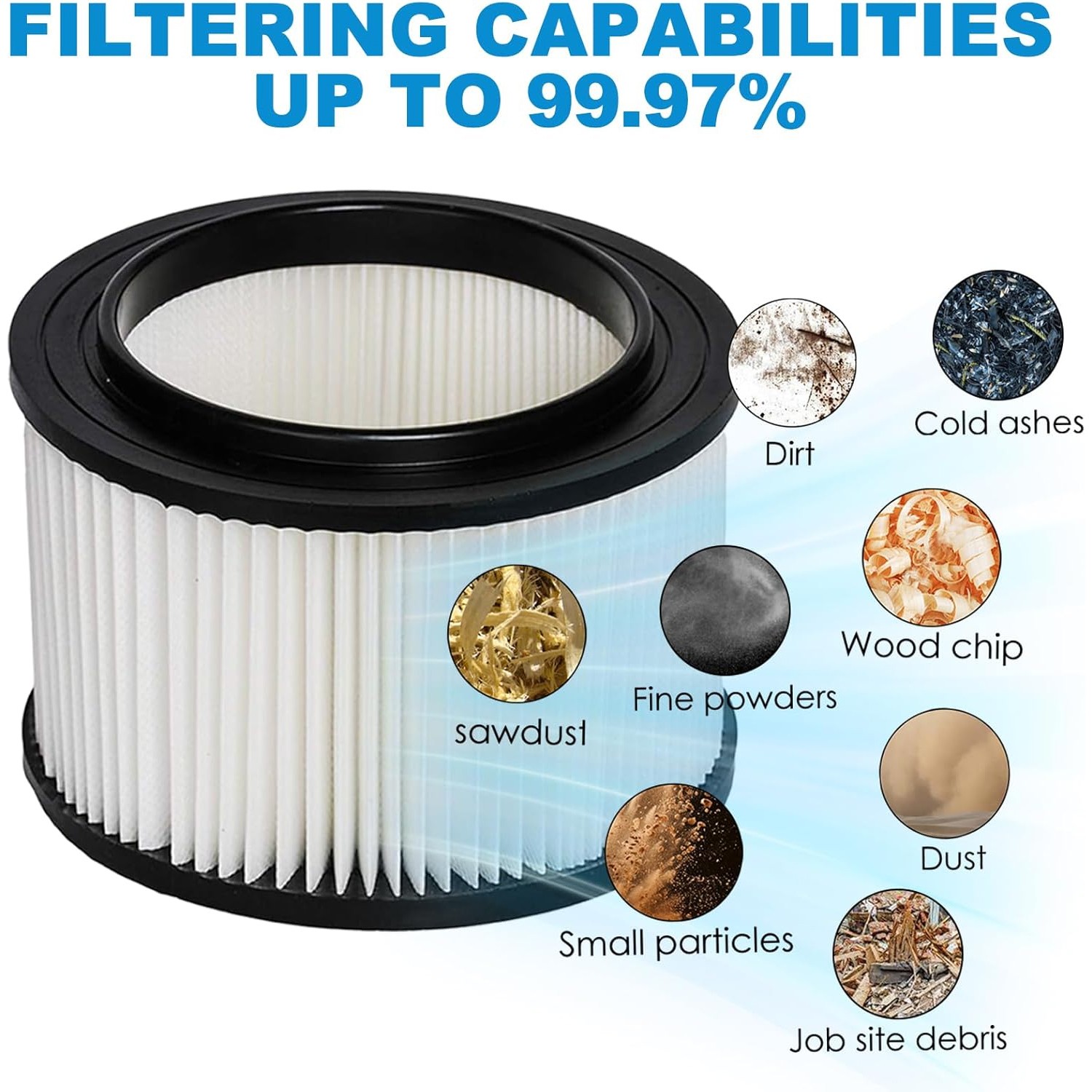 2 Pack 17810 Filter for Craftsman Shop Vac 3 to 4 Gallon General Purpose Vacuums