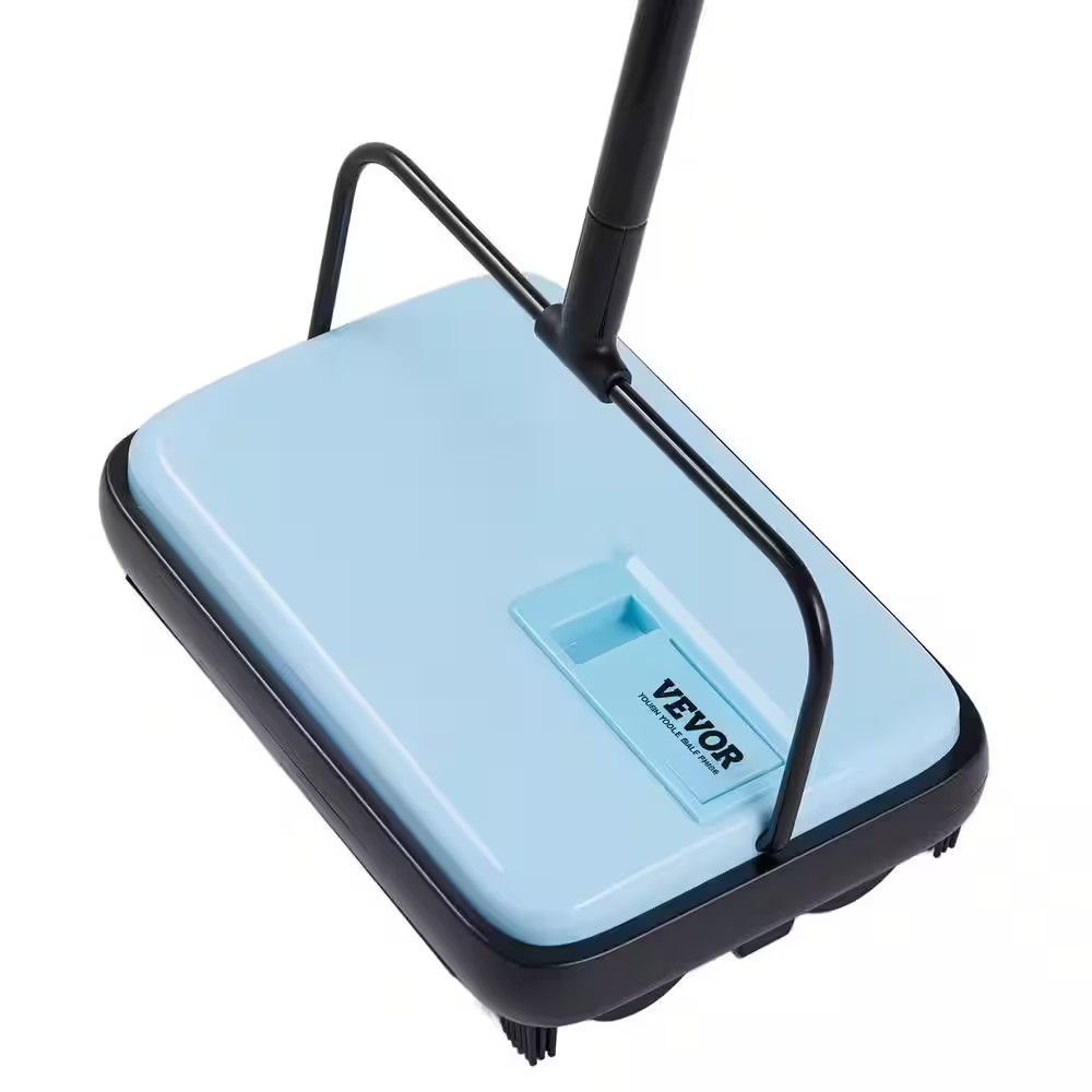 Carpet Sweeper Manual, Floor Sweeper with 300 Ml Dustbin Capacity Easy to Empty,