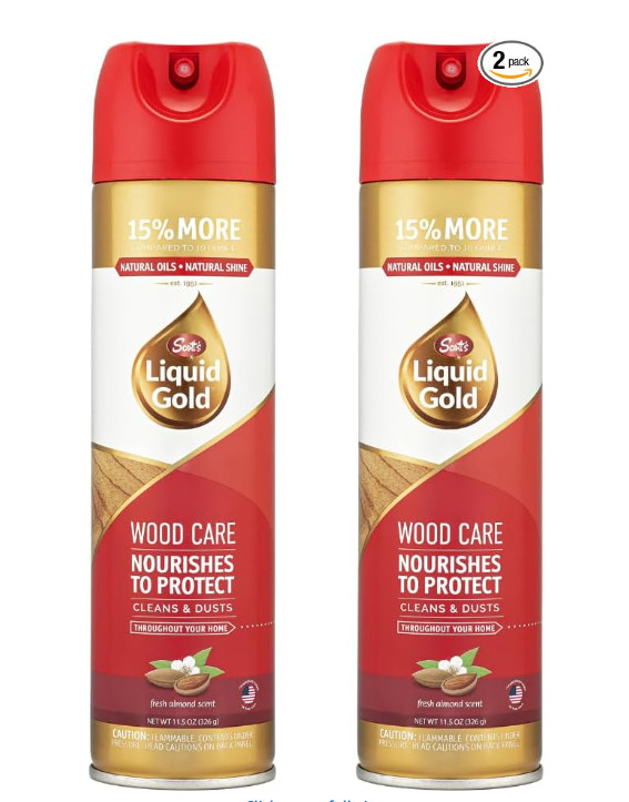 Scott’s Liquid Gold Wood Cleaner and Polish, 11.5 oz, Two Pack