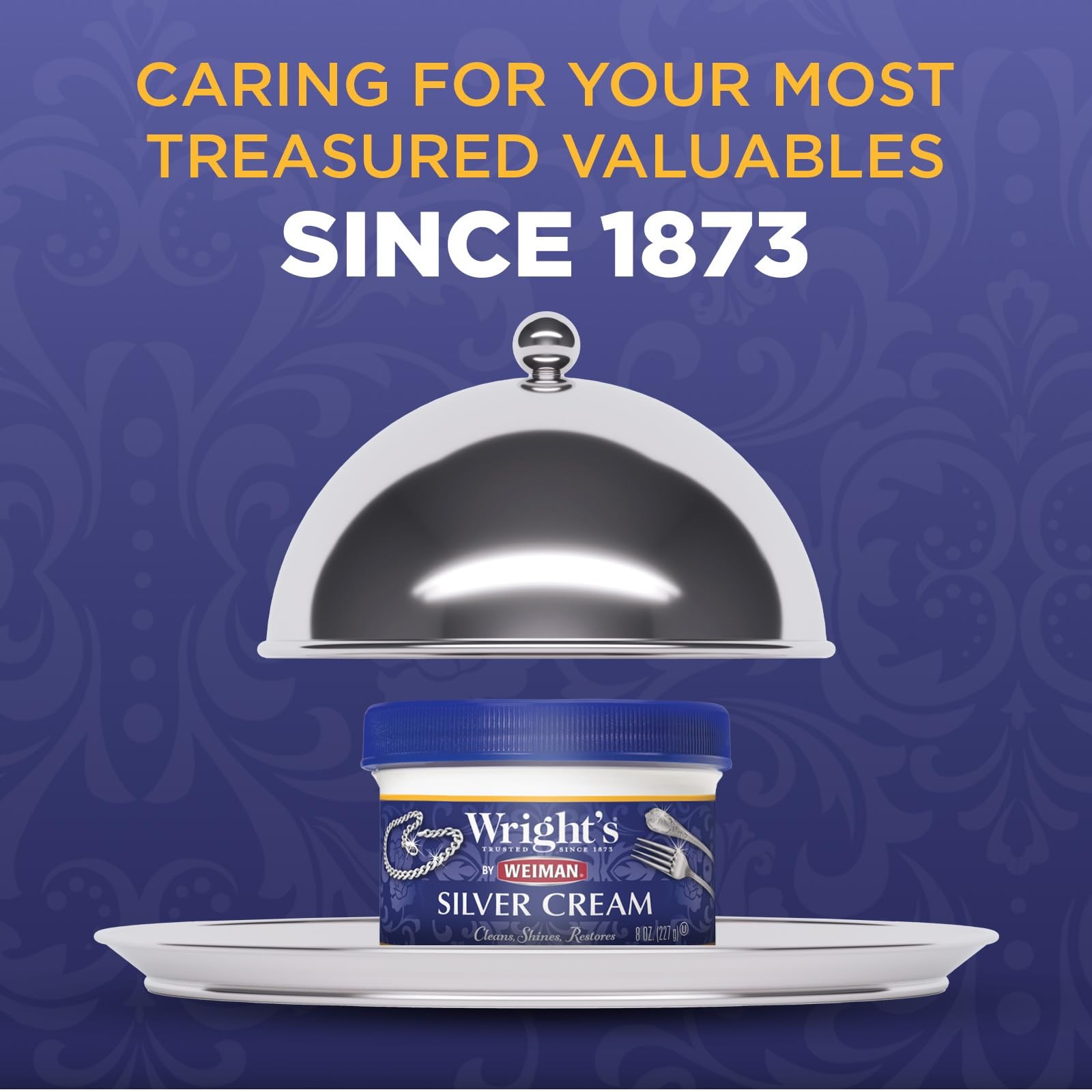 Wright’s by Weiman Silver Cleaner and Polish Cream with Polishing Cloth