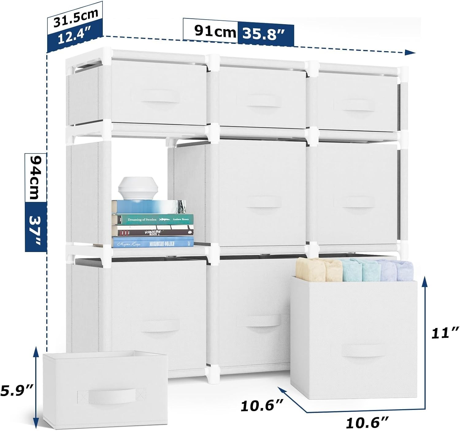 9 Cube Storage Organizer, Closet Organizers and Storage | Cube Storage Shelf,…