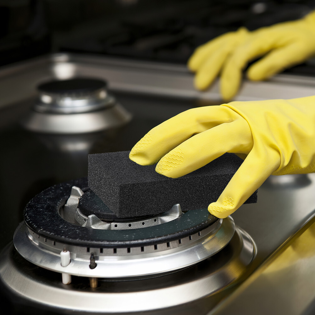 5PCS melamine sponge foam pads sanding sponge kitchen cleaning sponge Black
