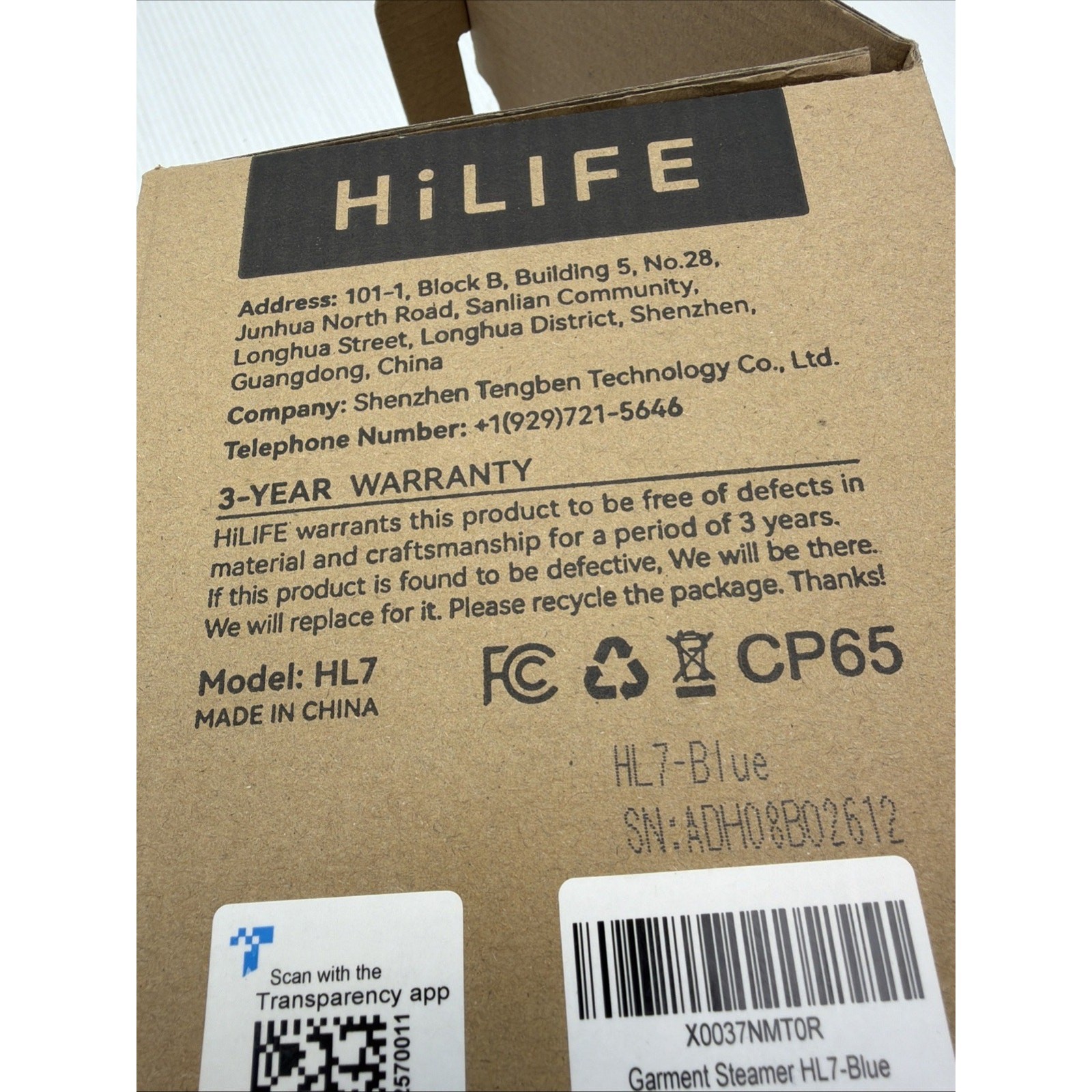 HiLife Portable Garment Steamer 100-120V for Clothes, Fabric, Garments