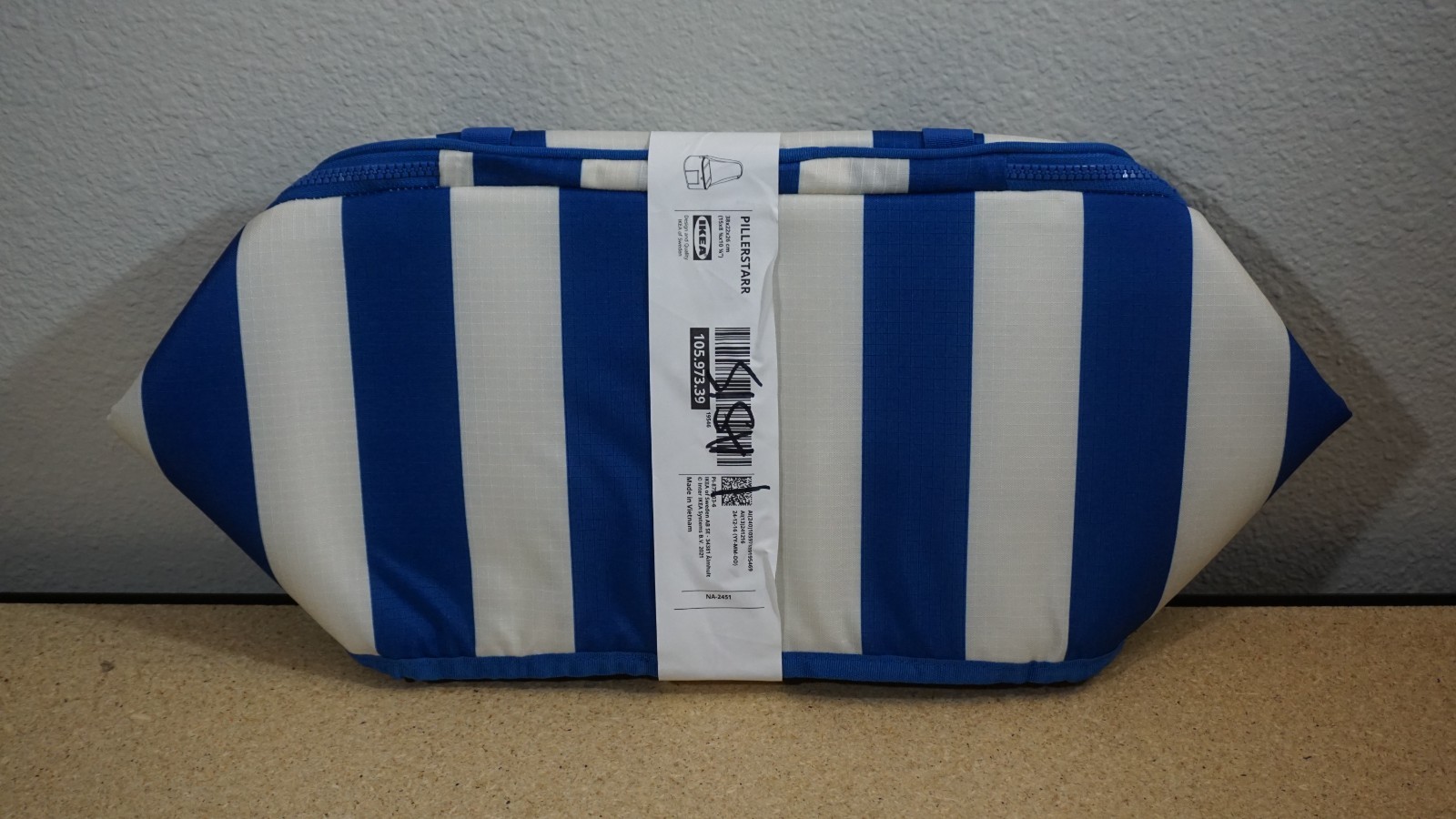 IKEA PILLERSTARR Cooling Bag | Patterned/Blue | 38x22x26 cm – 14″ x 8″ x 10″