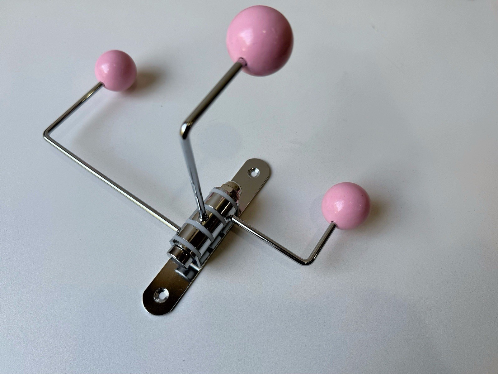 Mid Century Modern Metal Coat Rack Wall Hooks Entryway Organizer Minimalist