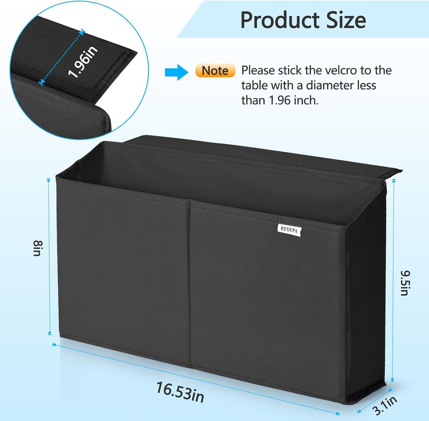 Desk Side Storage Organizer, Minimalist Side Storage Bag for Office Supplies, Ga