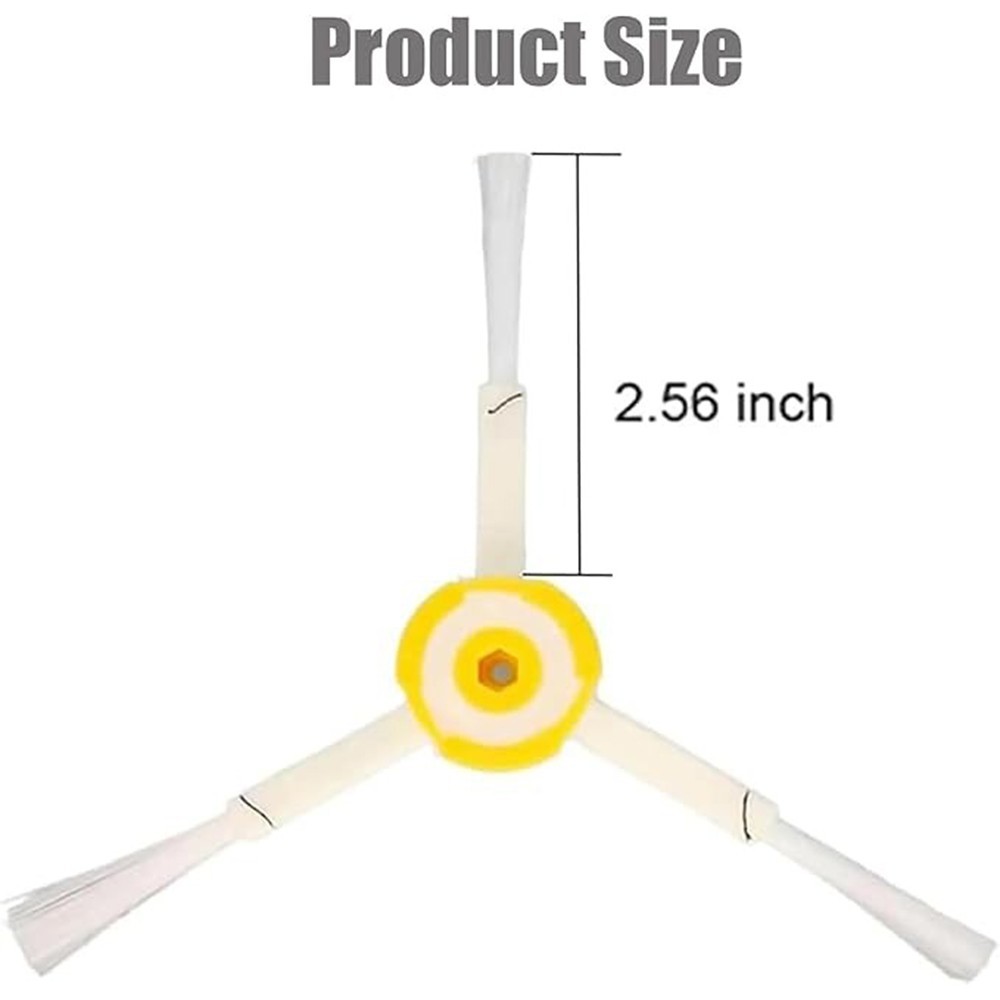 6Pcs 3-Armed Side Brush Replacement for iRobot Roomba 500 600 700 Series