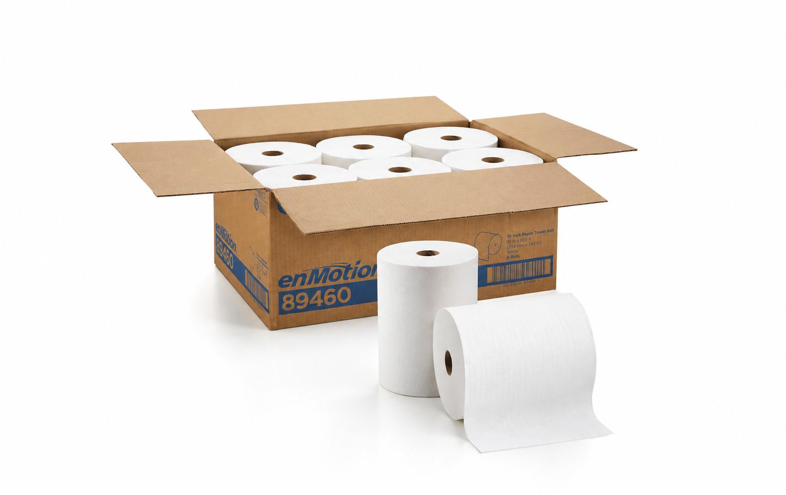 EcoFriendly enMotion Paper Towel Rolls 10″ x 800′ White 1 Ply – 6 Rolls