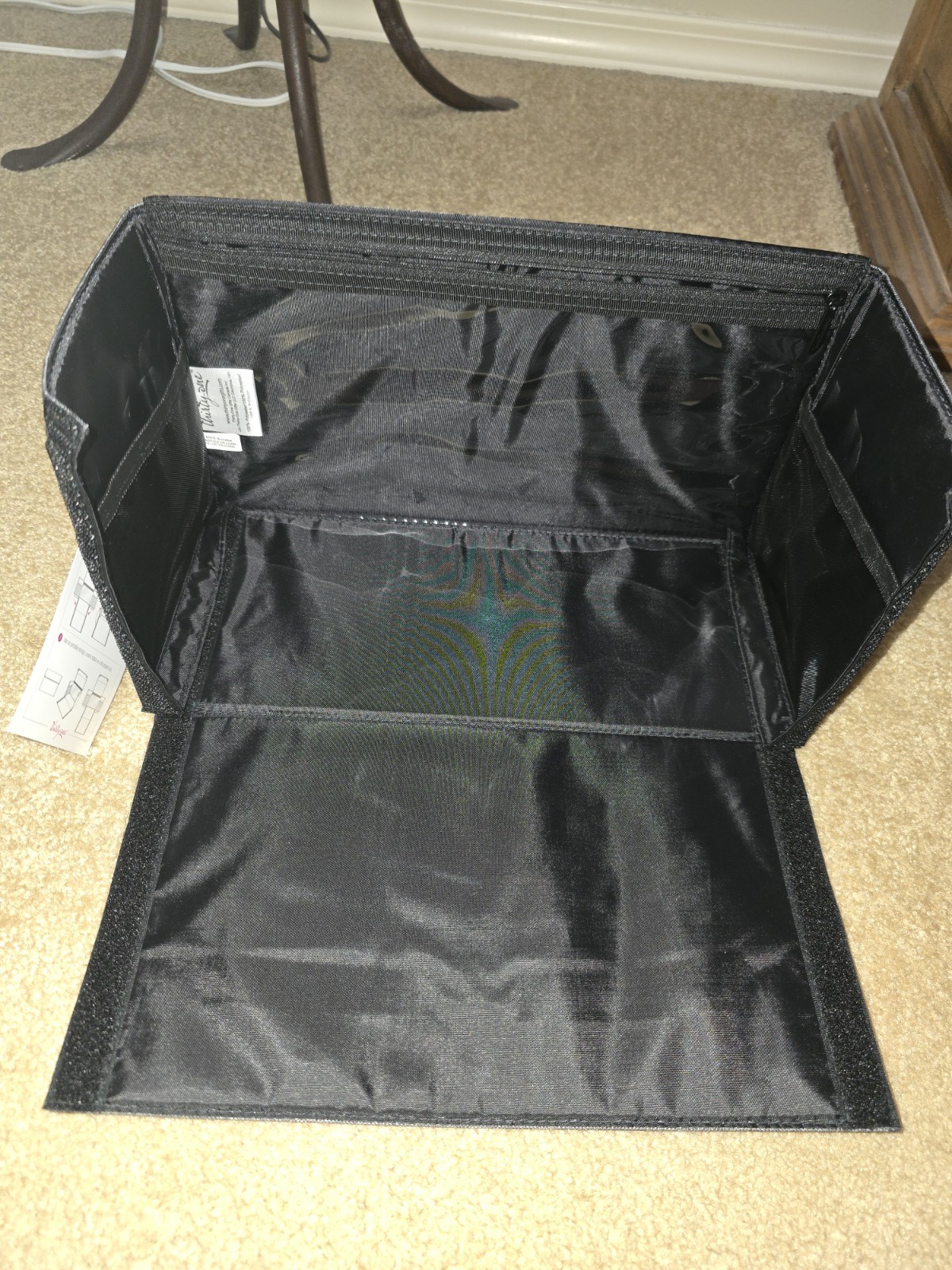 Thirty One Creative Case Charcoal Crosshatch With Embroidery (New)