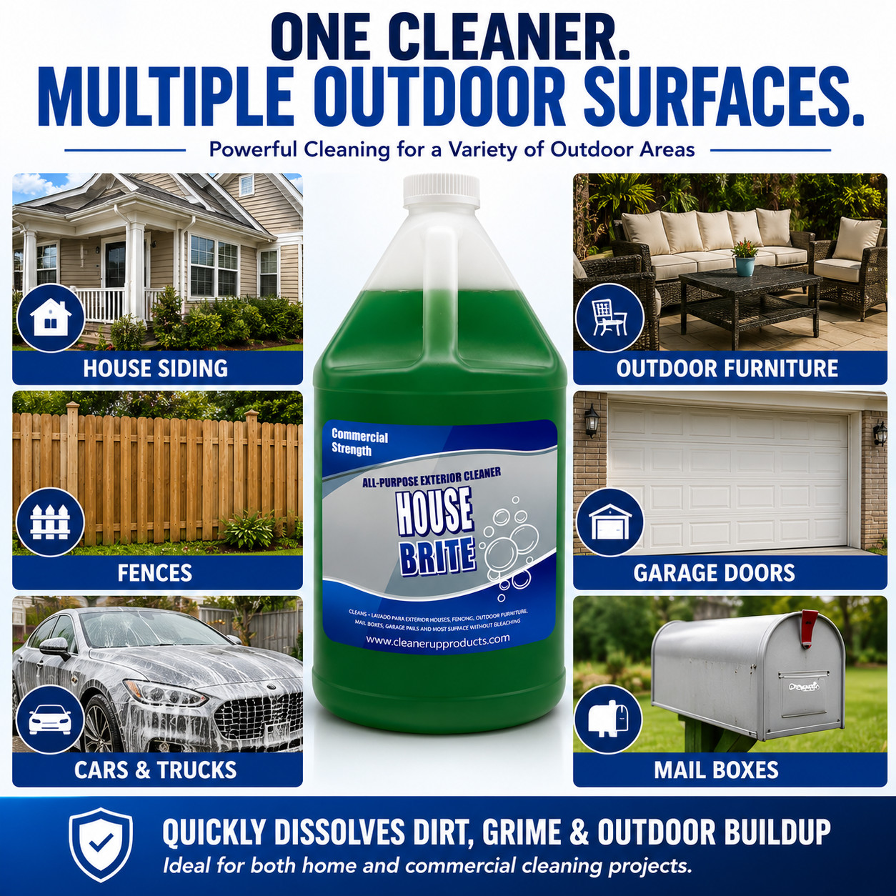 Wingsent Products House Brite All-Purpose Exterior Cleaner – 1 Gallon