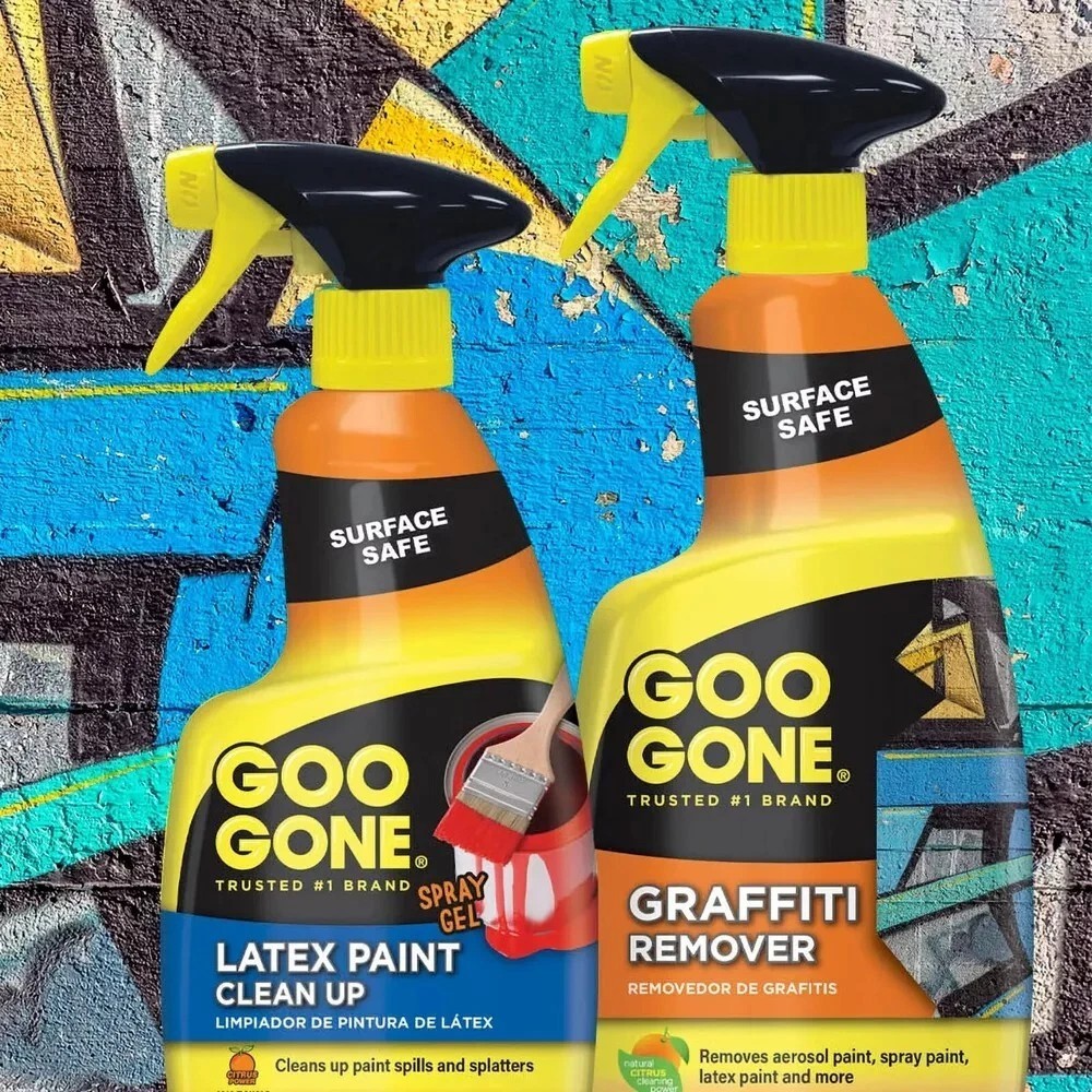 Goo Gone Graffiti Remover Spray Cleaner for Aerosol Spray Paint & Acrylic Paint