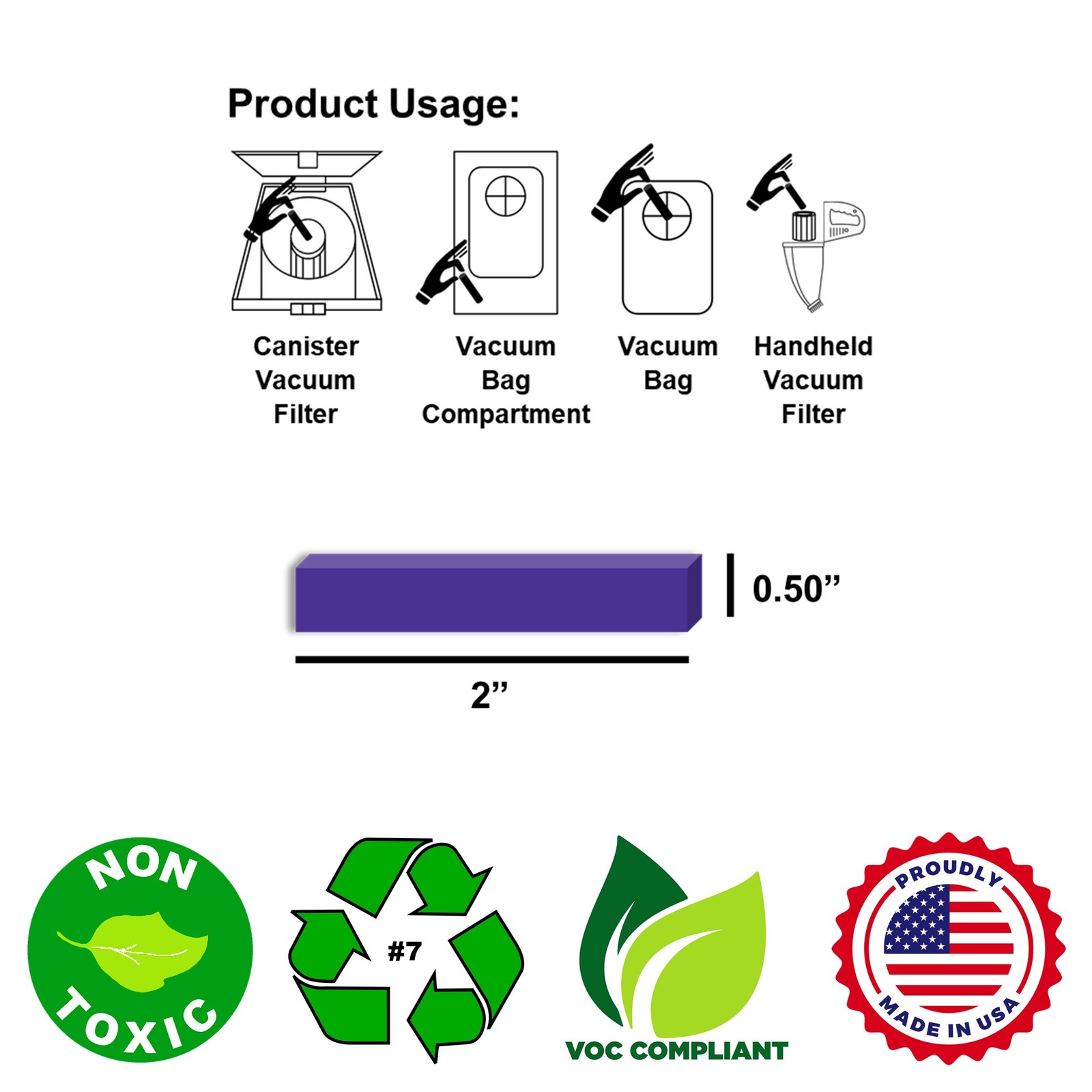 UltraScent Vacuum Stix Vacuum Deodorizer Sticks, Non-Toxic Vacuum Air Freshener