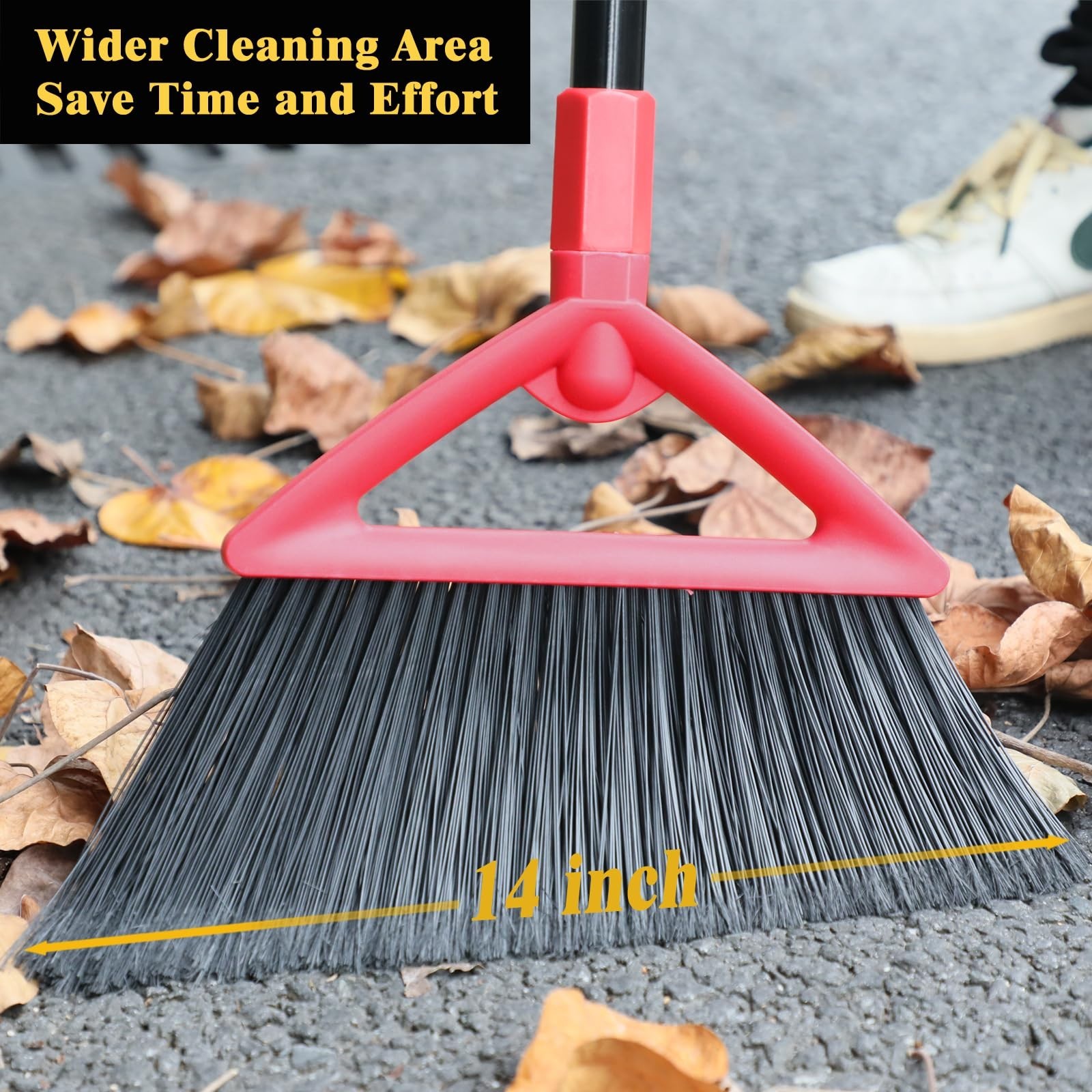 2 Pack Heavy Duty Angle Brooms for Indoor & Outdoor Use – Perfect for Garage, Ki