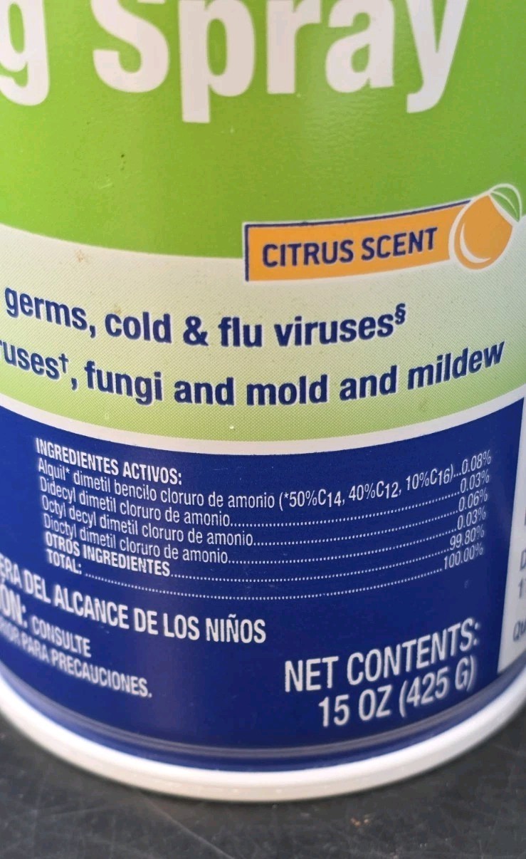2 Microban 24 Hr Disinfectant Sanitizing Spray 15 Oz Cans Fresh Scent