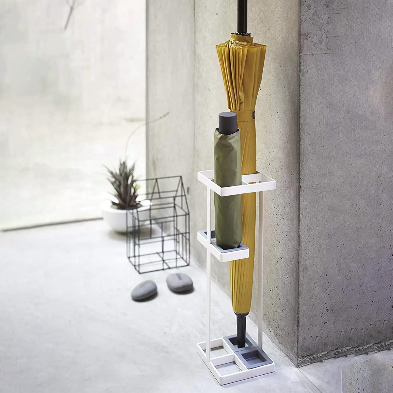 Umbrella Stand Cane Holder Bottom Drip Tray 36cm Tall Portable Large Capacity