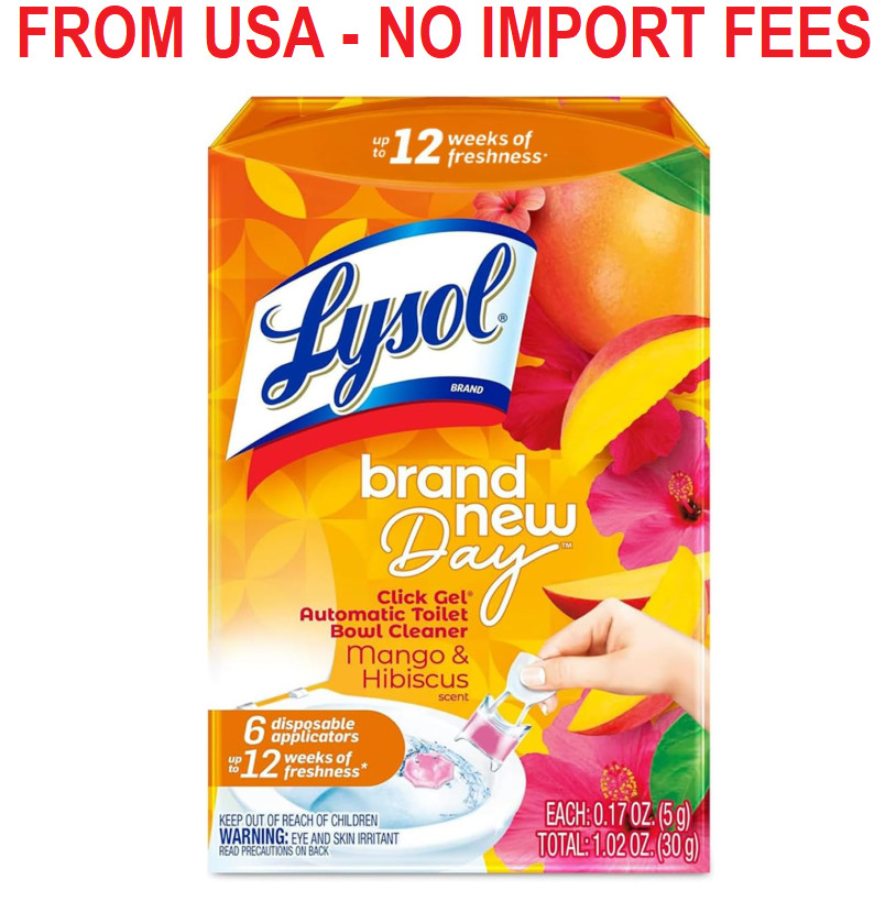 6 Count Lysol Click Gel Automatic Toilet Bowl Cleaner, Toilet Gel Stamp, Toilet