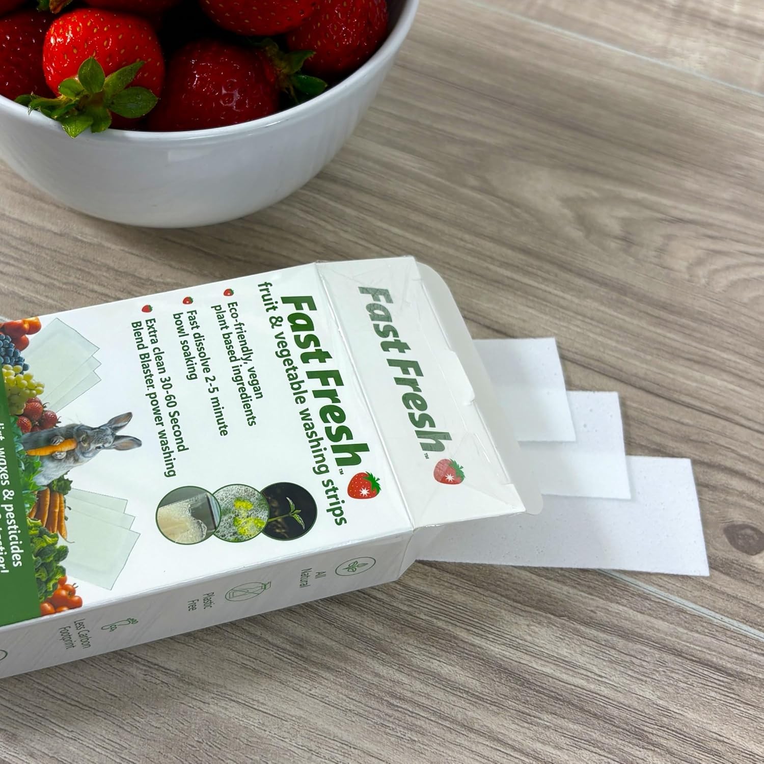 Fruit and Vegetable Wash Strips | Plant-Based, Food-Safe Produce Cleaner | Disso