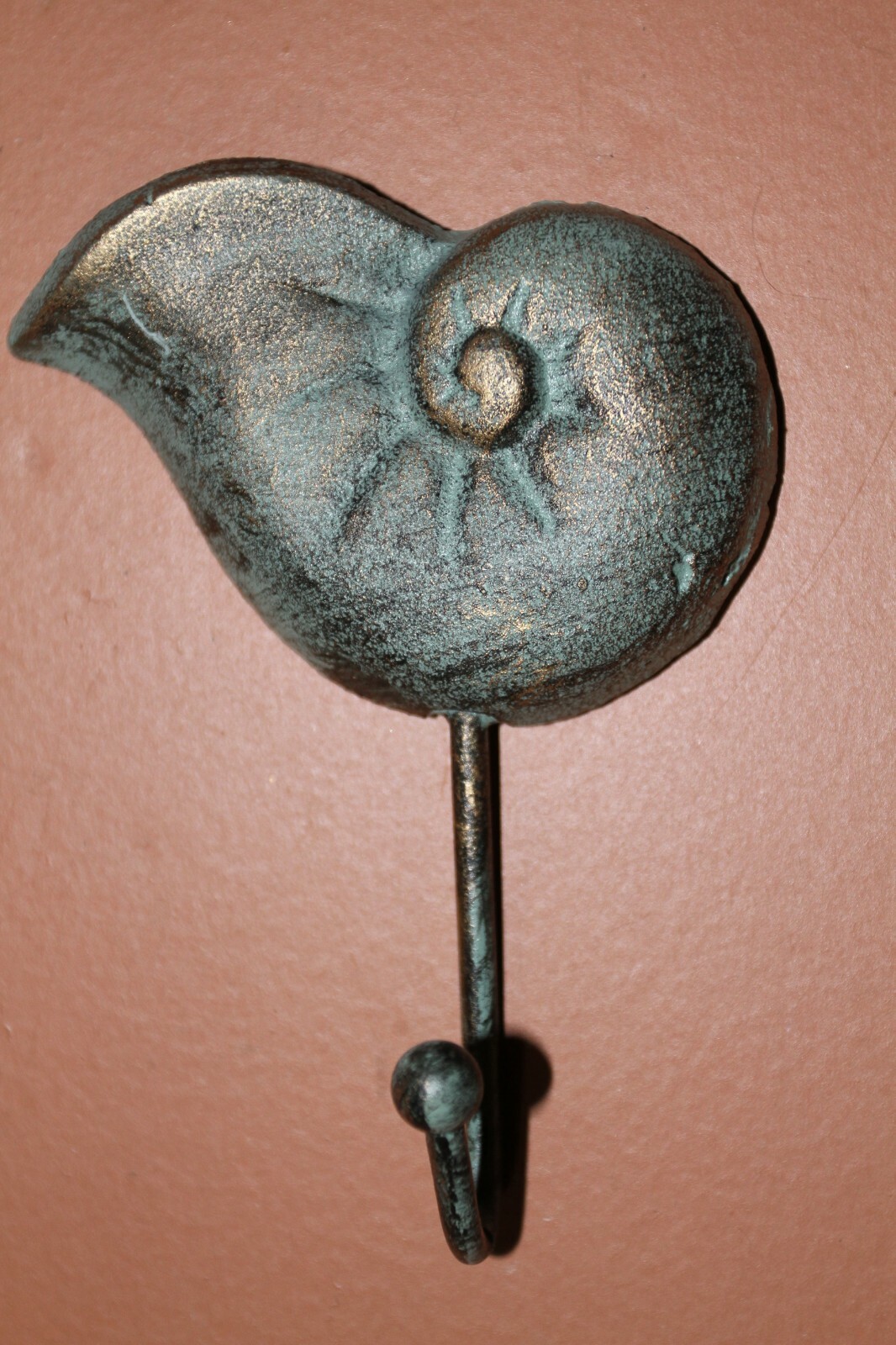 Bronze Look Ocean Theme Wall Hooks, Cast Iron, Nautical Escape 4 pcs