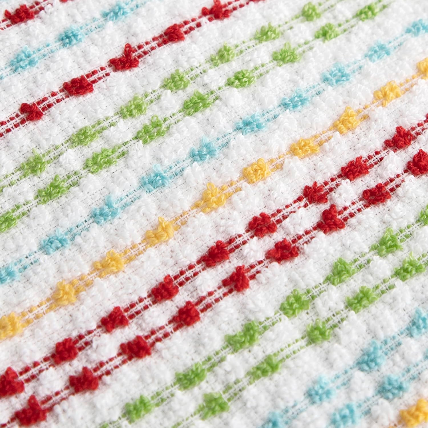 Bar Mop Towels 12 x 12 Inch 6 Pack Multi Color 100% Cotton Kitchen Dish Towel