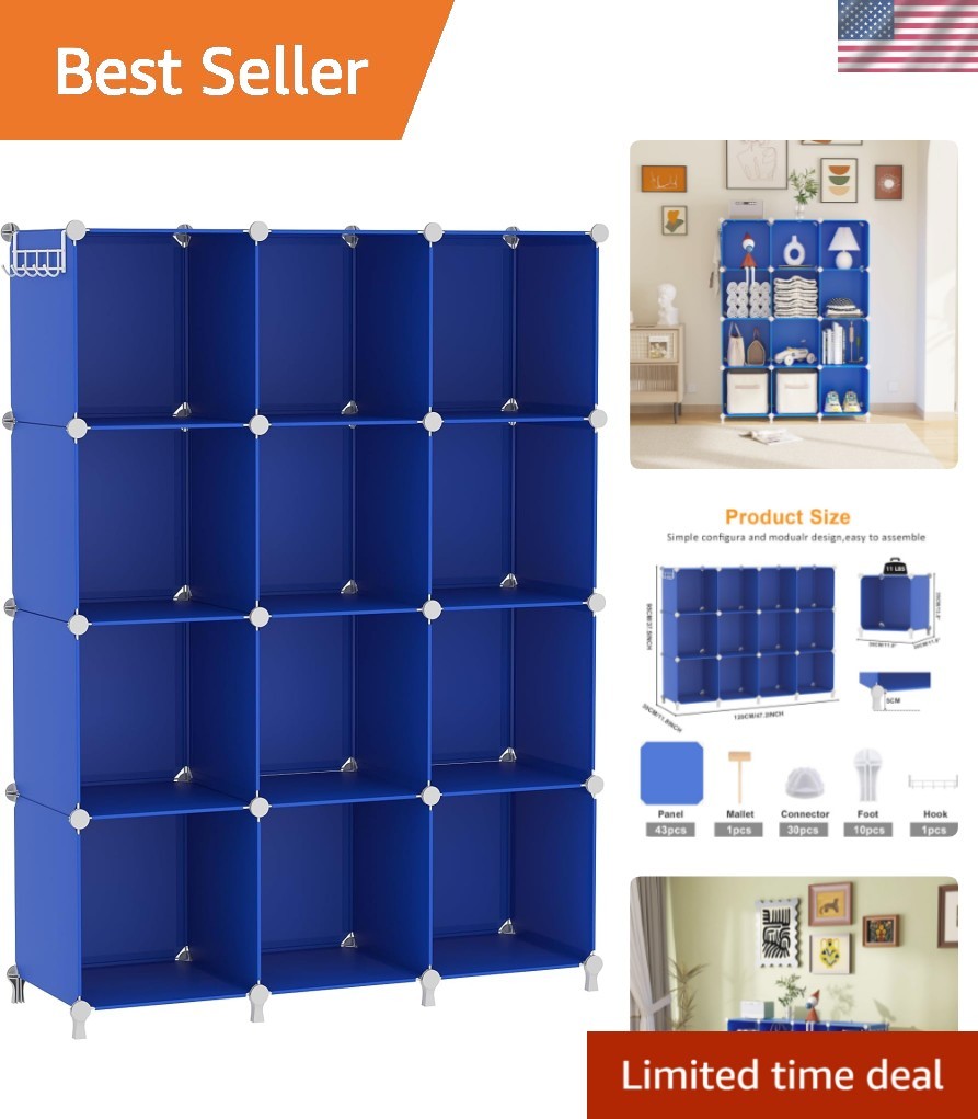 Cube Storage Organizer, 12 Cube Closet Organizers and Storage Shelves, DIY St…