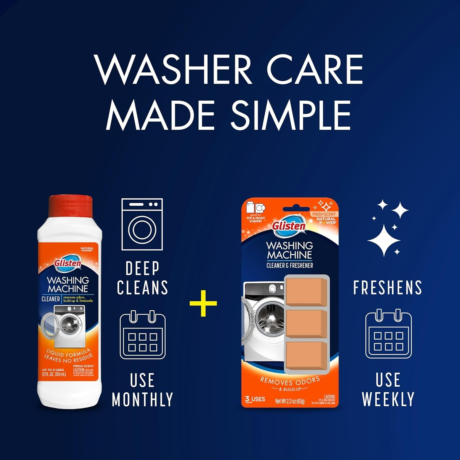 Washing Machine Cleaner, Helps Remove Odor, Buildup, and Limescale, Fresh Sce…