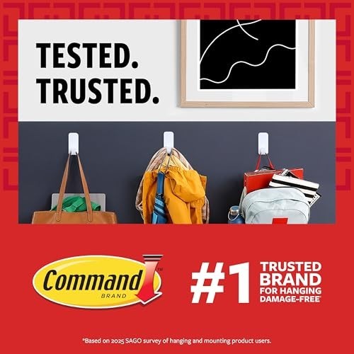 Command 20 lb XL 8 Pairs Heavyweight Picture Hanging Strips (16 Strips) Damage