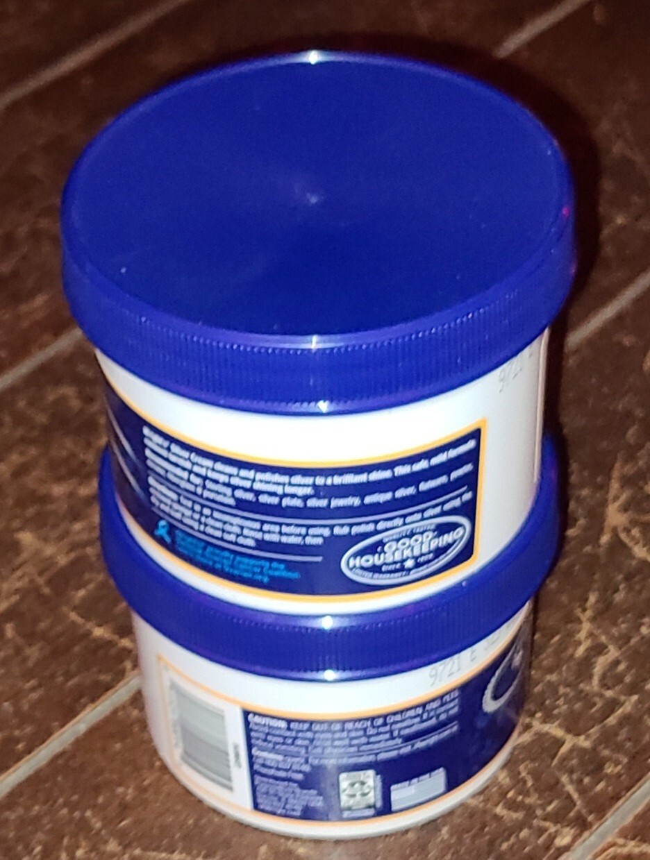 Lot of 2 WRIGHT’S 8oz Jars ~SILVER CREAM~ Cleans/Shines/Restores!