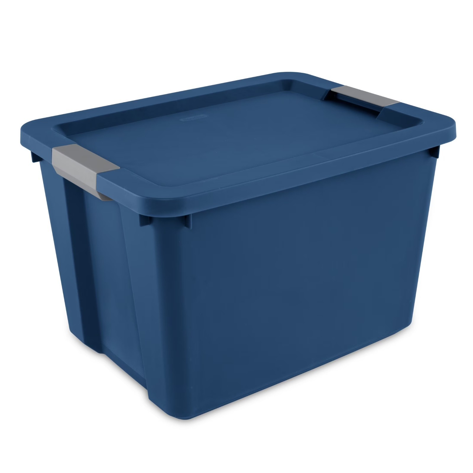 Sterilite 20 Gallon Large Storage Bin,Plastic Storage Container Latch Lid,Blue.