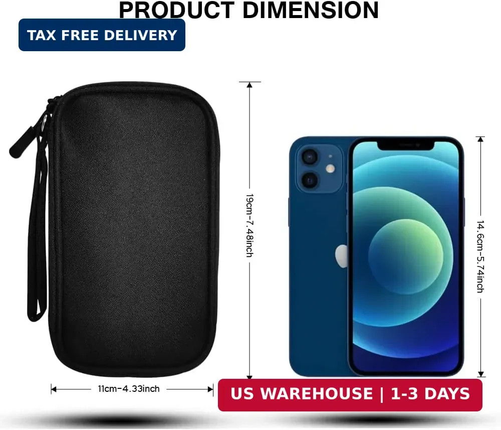 Electronics Organizer Bag Cable Pouch Charger Case Travel Storage USB SD