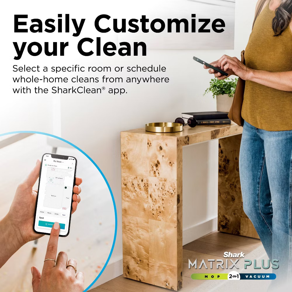 Shark Matrix Plus 2in1 Robot Vacuum & Mop with Sonic Mopping, Matrix