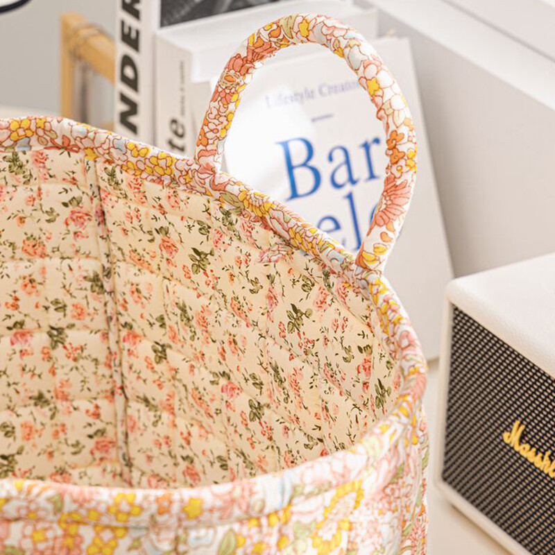 Fabric Storage Basket Rural Style Portable Clothes Miscellaneous Storage Basket