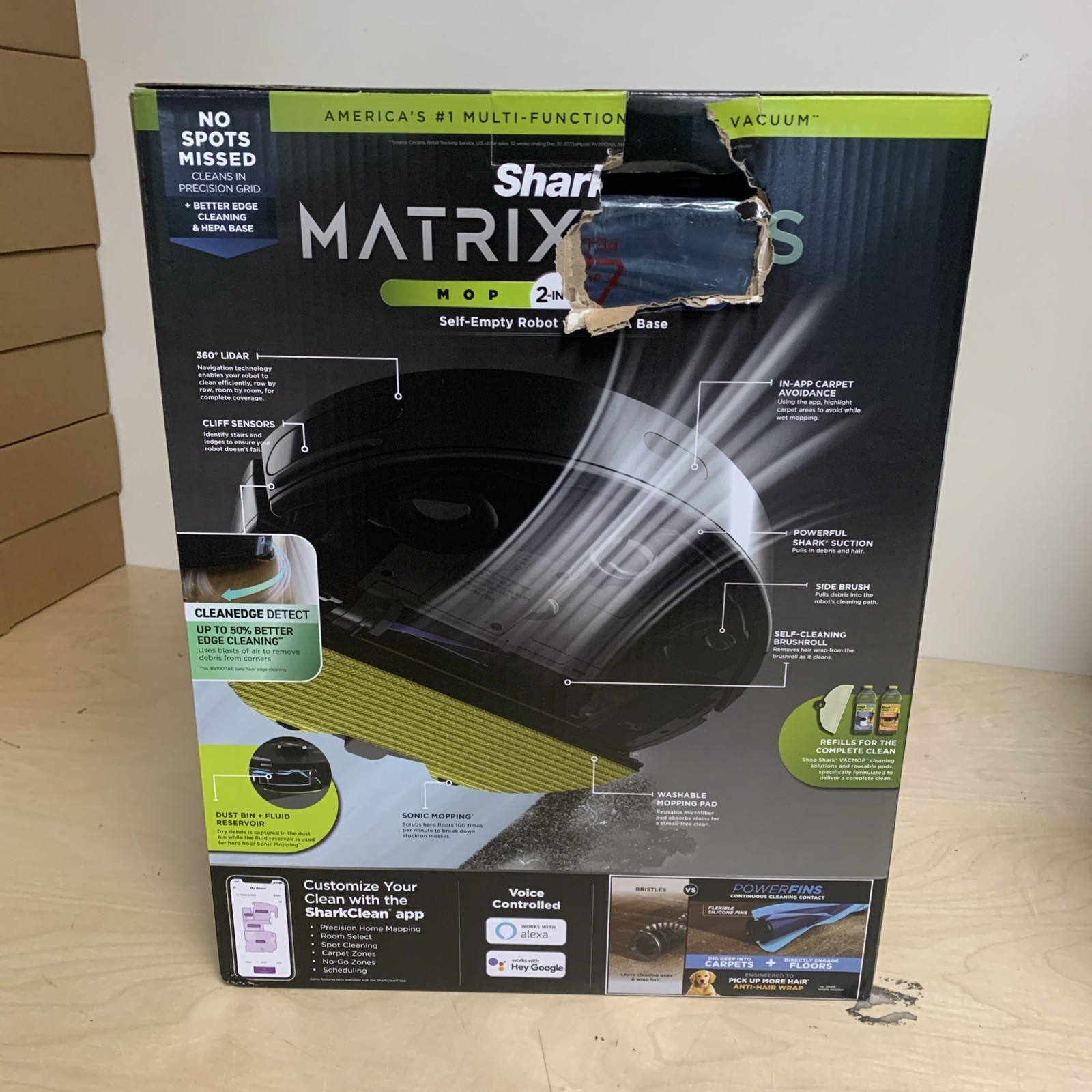 Shark Matrix Plus 2-in-1 Robot Vacuum &Mop Self-Empty Base Sonic Mop BOX DAMAGE