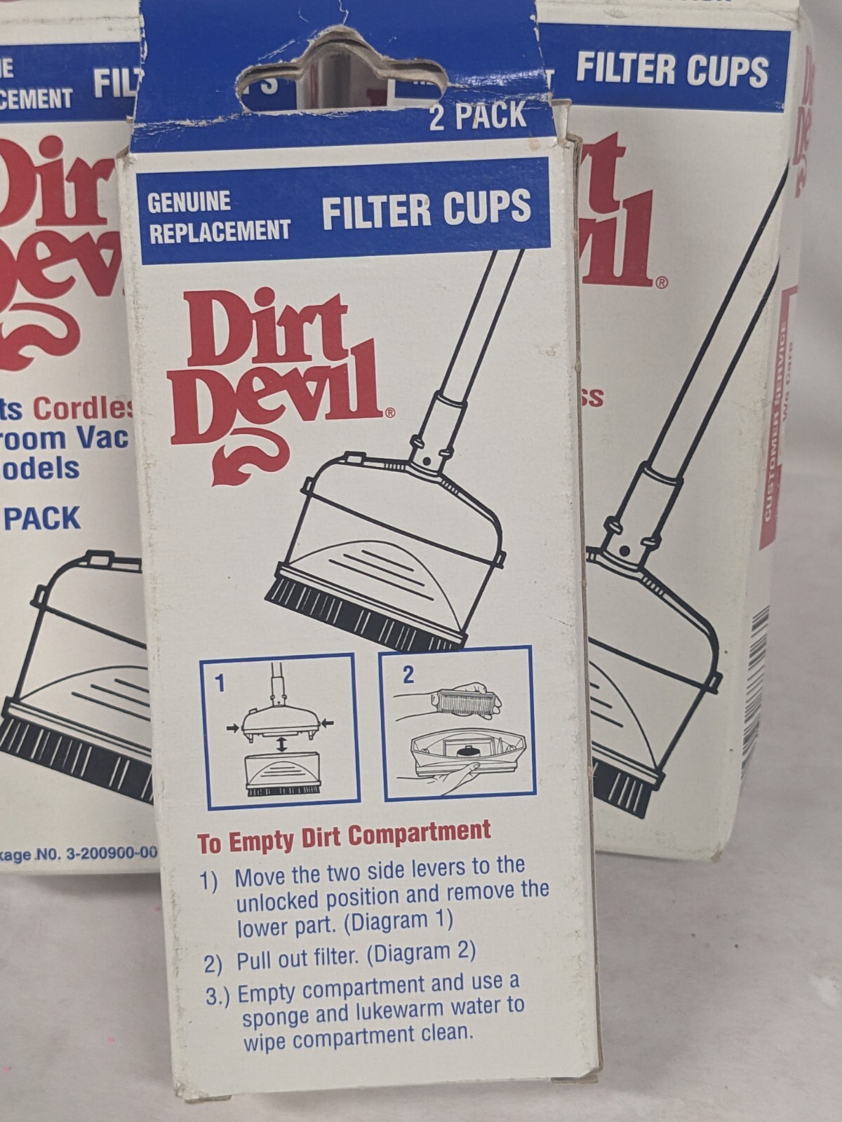 Dirt Devil Cordless Broom Vacuum Filter Cups 3-200900-001, Five Boxes 2 Each