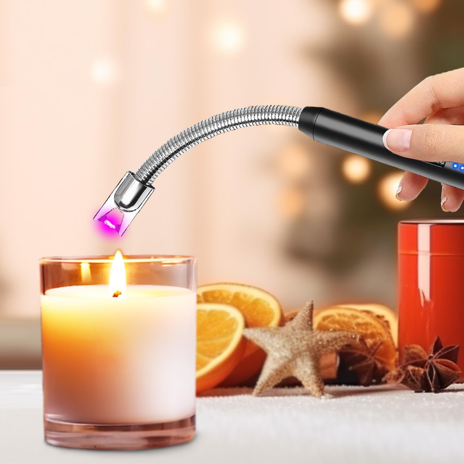 4 Pack Candle Lighter Electric 11 x 0.5 x inches, Black+red+blue+silver