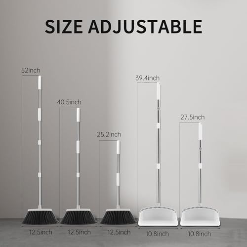 White & Gray Hand Broom with Dustpan Combo Set – Hand Broom & Dustpan Set