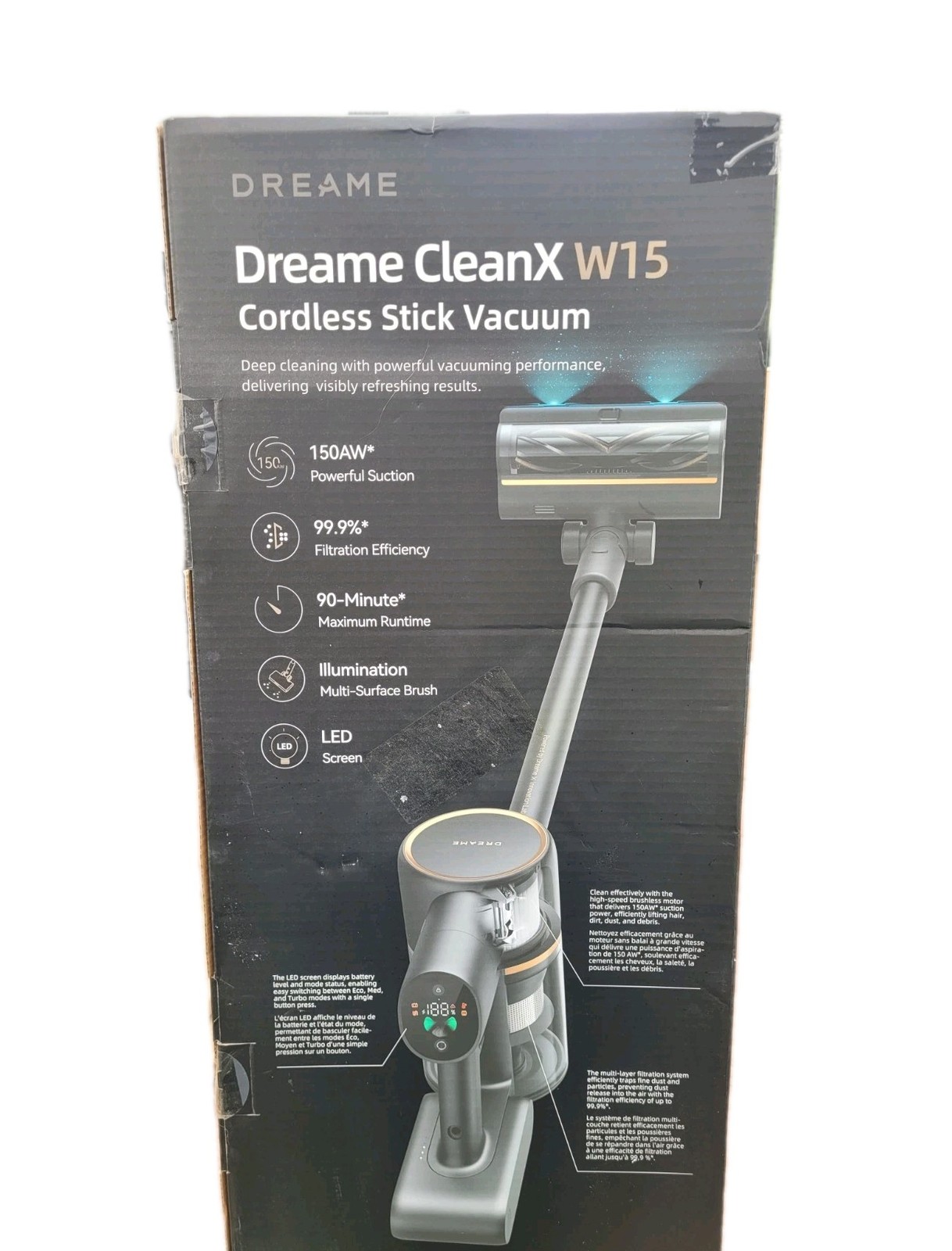 Dreame – CleanX W15 Cordless Stick Vacuum, 150AW Strong Suction