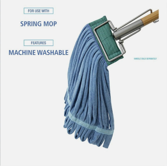 Boardwalk MWTMB Microfiber Looped-End Wet Mop Head – Medium, Blue New