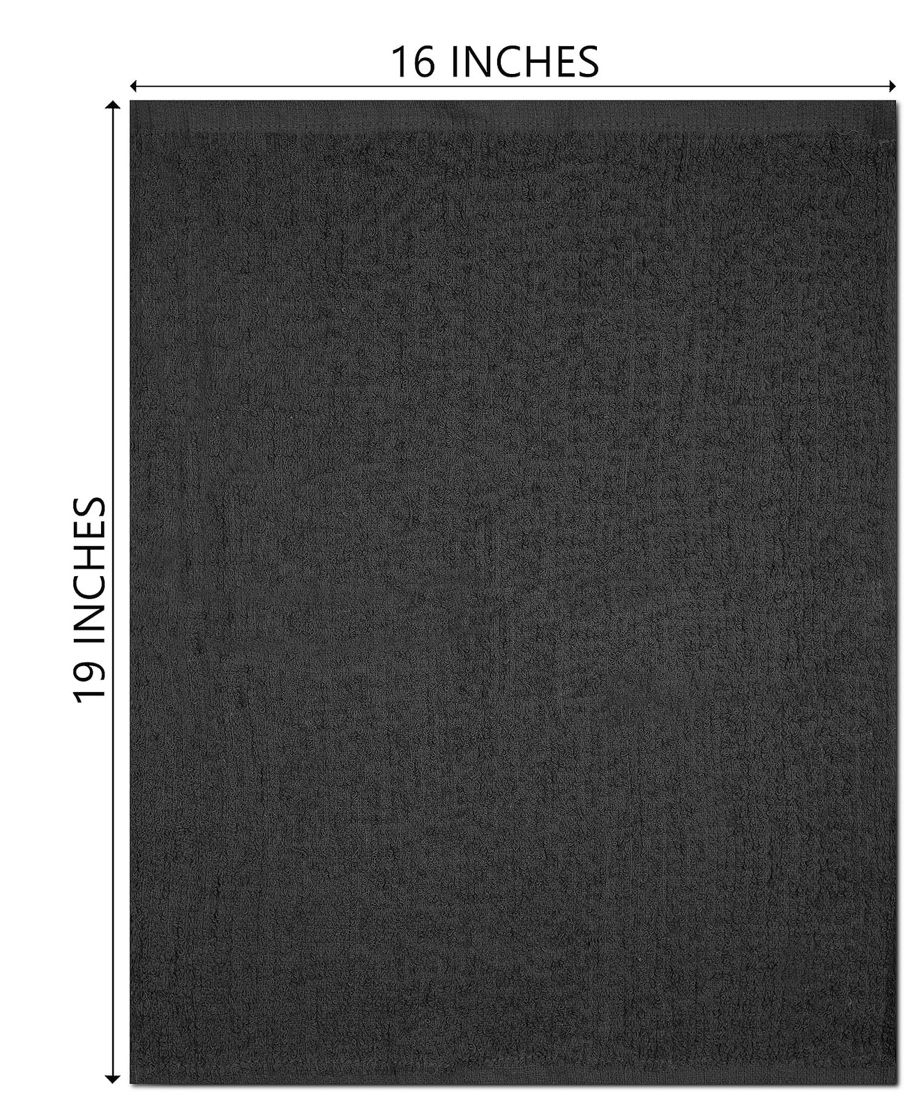 Bar Mop Grey Ribbed 16×19 Pack Of 24 100% Cotton Absorbent Kitchen Towel Dish To