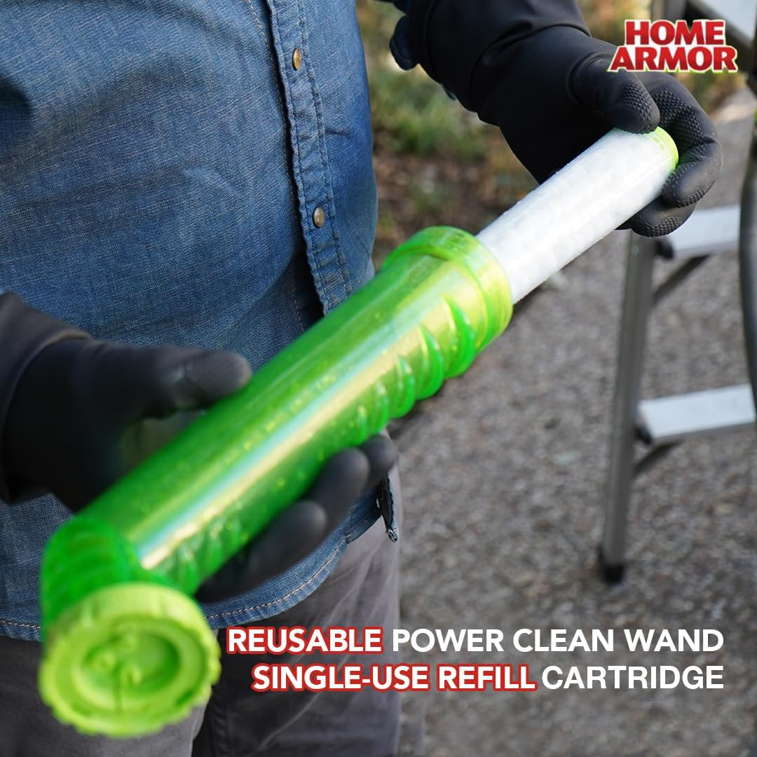 Home Armor Power Clean Wand, Outdoor Cleaning System, Blasts Away Stains from Mo