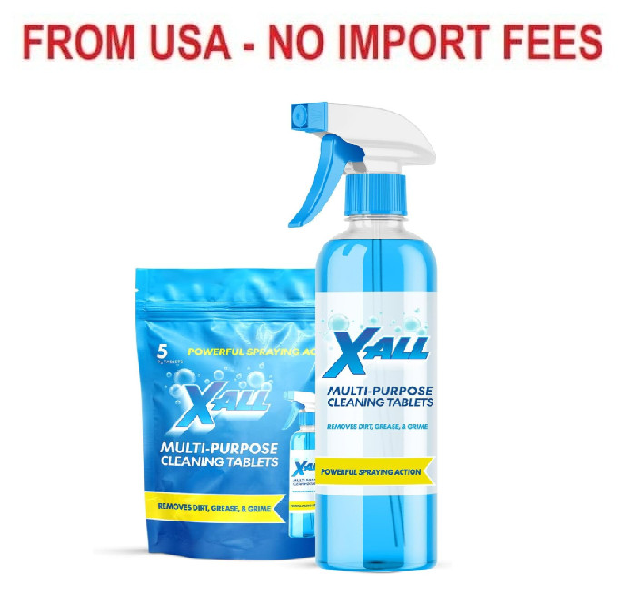 X-ALL Multi-Purpose Cleaner – Spray Bottle and 5x Cleaning Tablets – Cleaner for