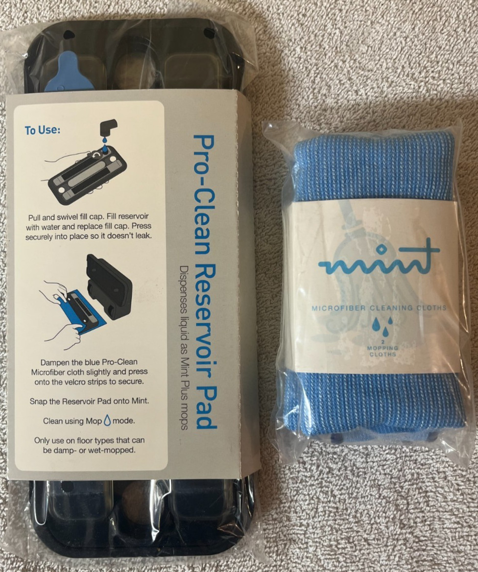 NEW Sealed PRO-CLEANER RESERVOIR PAD + MINT Blue Pro Clean Microfiber CLOTH