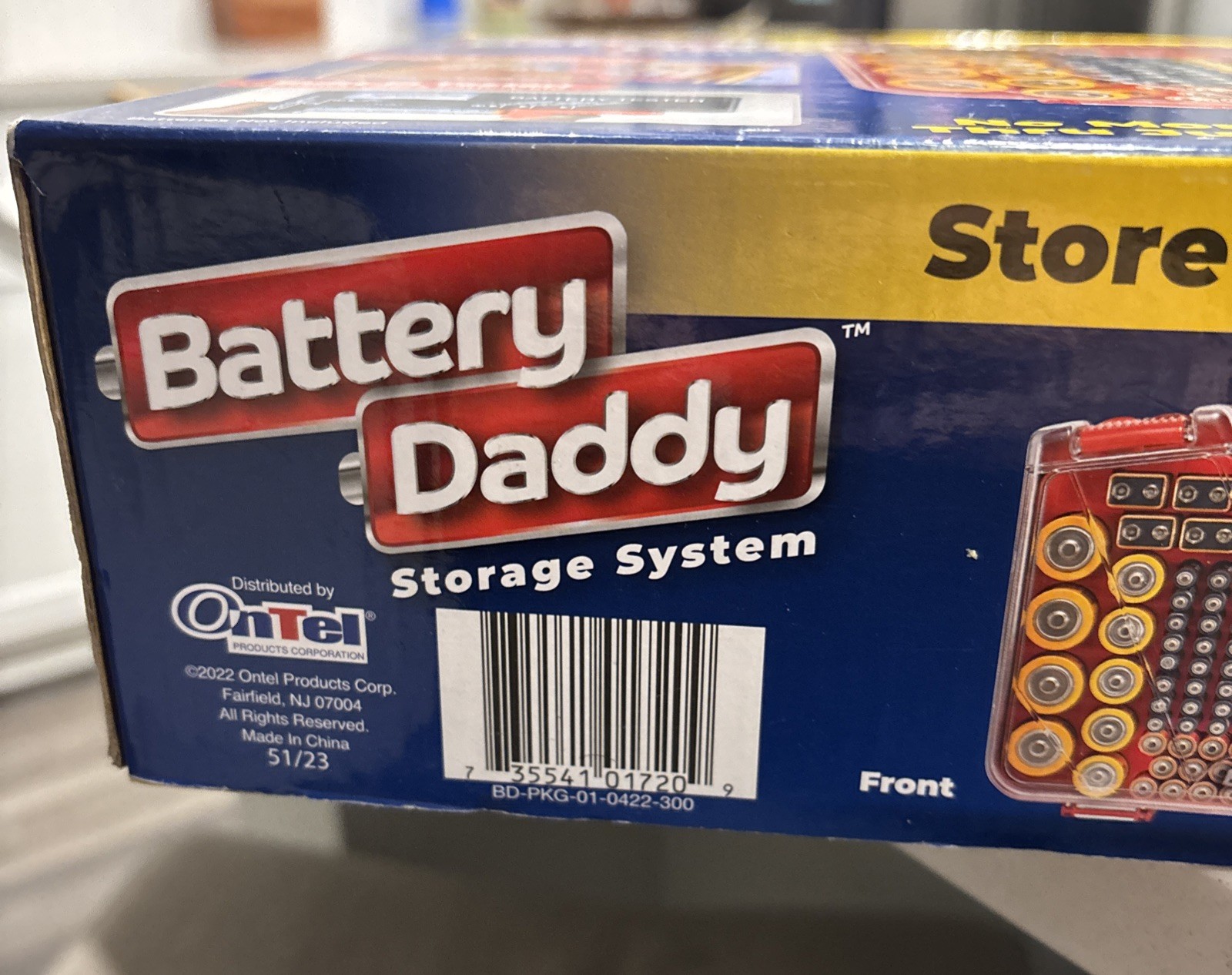 Ontel BADA-MP4 180 Batteries Battery Storage Box Never Used Open Box