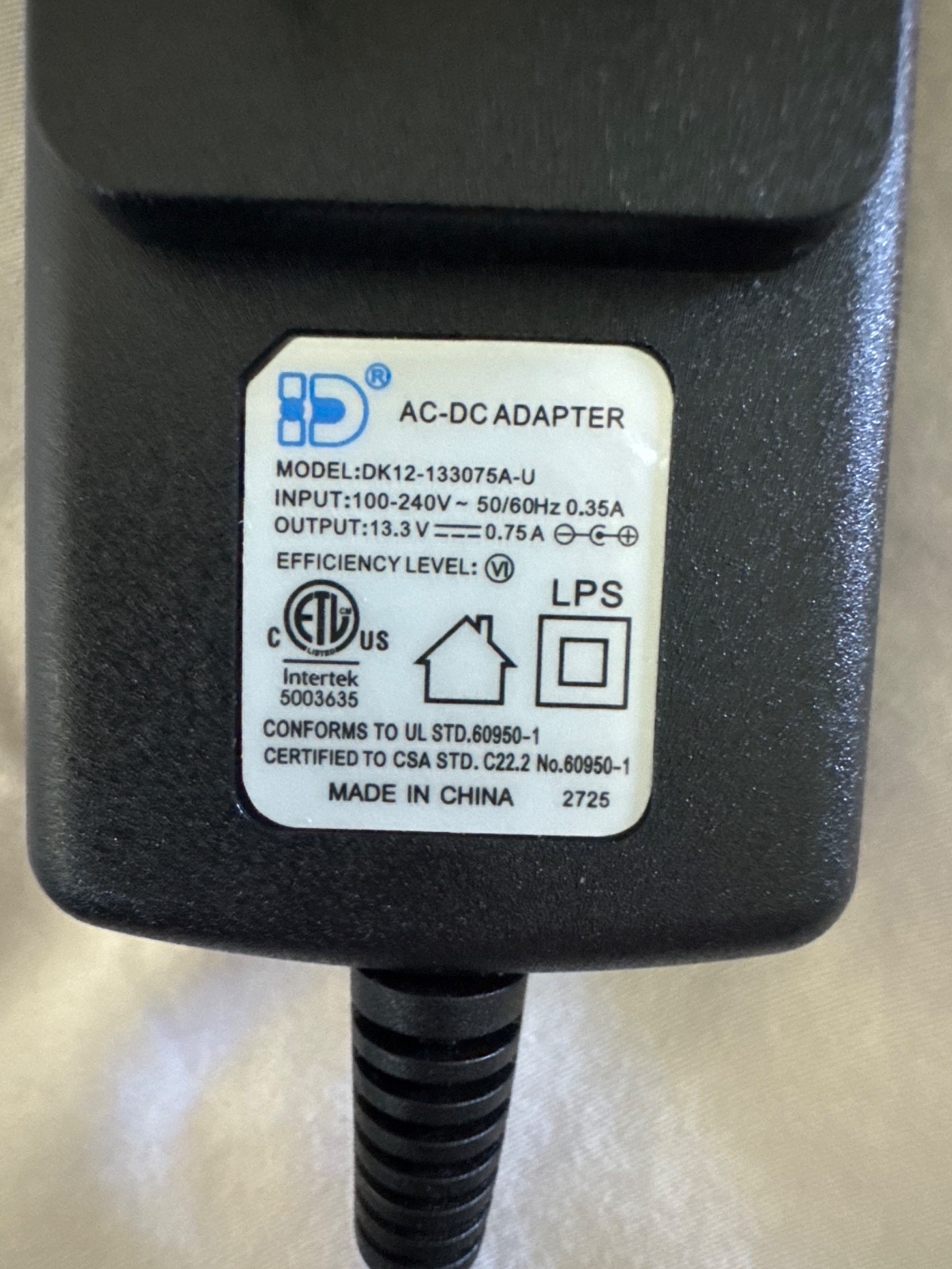 Genuine Shark UltraCyclone CH950 CH951 Vacuum Power Cord Charger AC Adapter