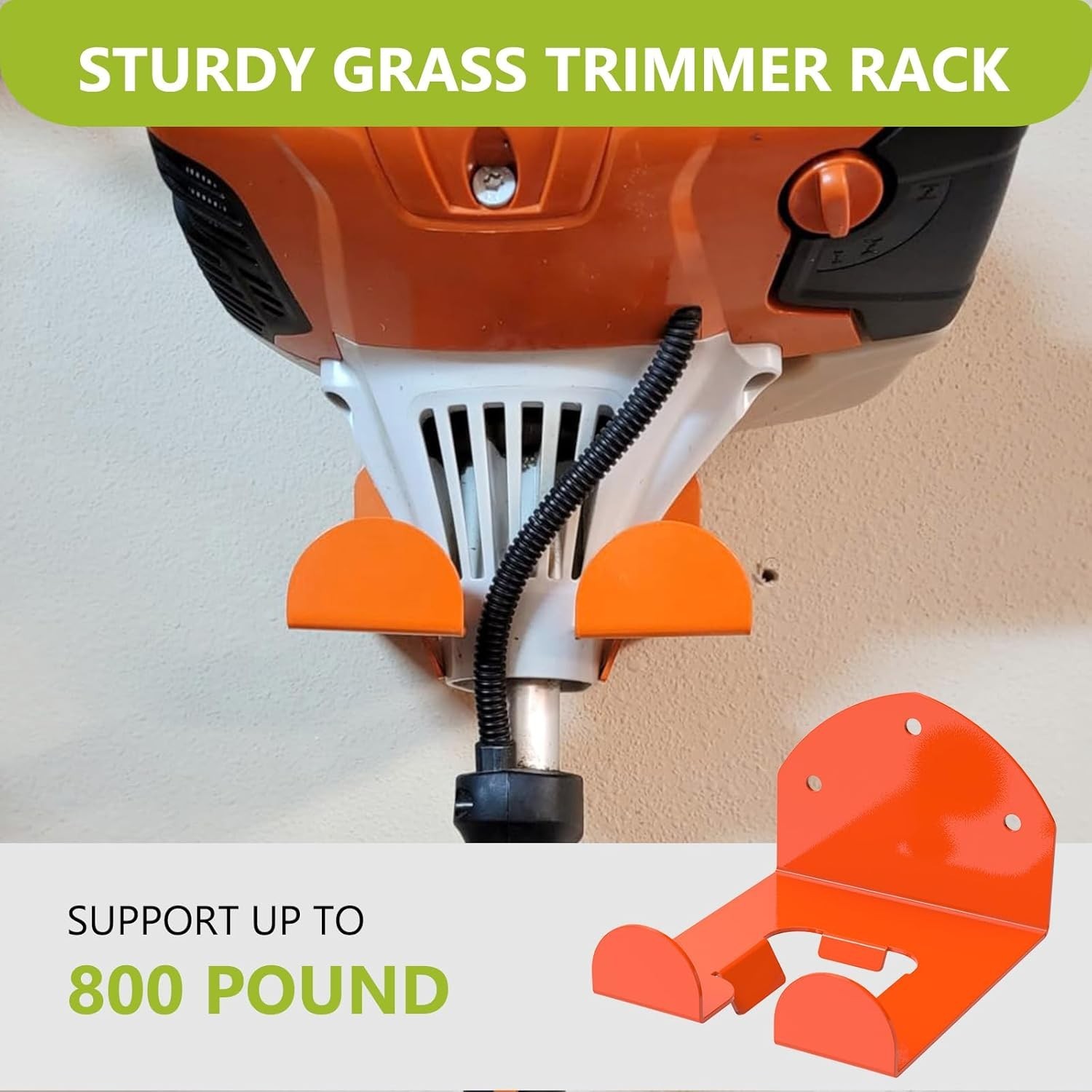 Trimmer Rack Wall Mount Weed Eater Hanger Heavy Duty Garage Organizer 2 Pack