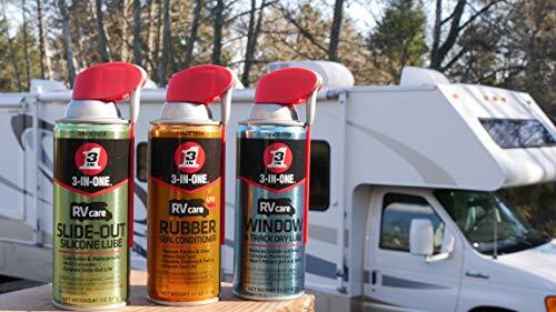 RVcare Window & Track Dry Lube with SMART STRAW SPRAYS 2 WAYS 10 OZ 6-Pack