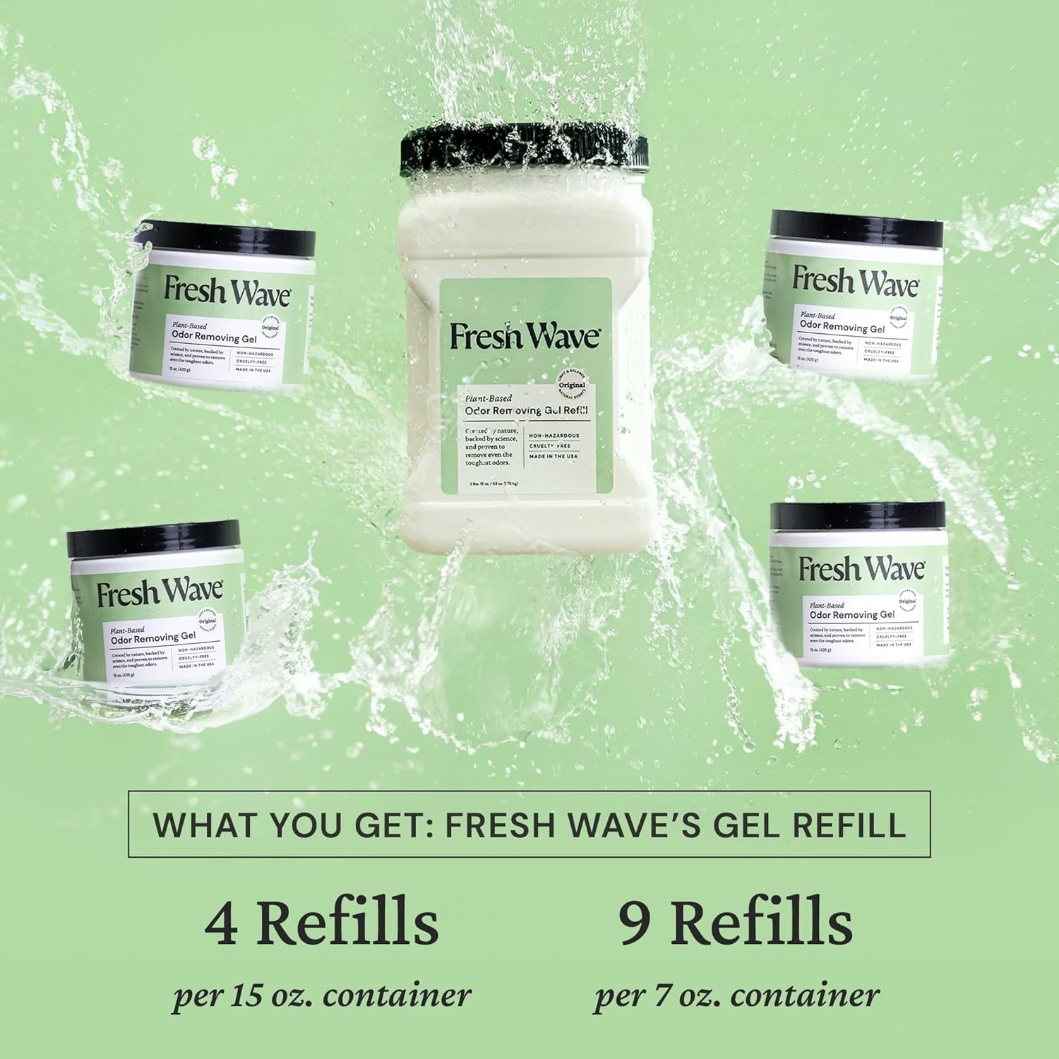 Fresh Wave Odor Removing Gel Refill, 63 oz., Pack of 1 – Safer Odor Absorbers