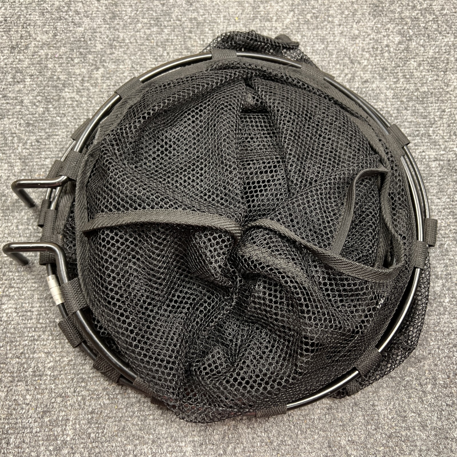 Hanging Vertical Mesh Garage Ball Storage Net Metal Hook 11″ X 40″ 3 Compartment