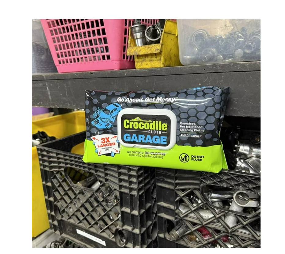 Crocodile Cloth Original Cleaning Wipes, Heavy-Duty Multi-Surface Hand & Tool