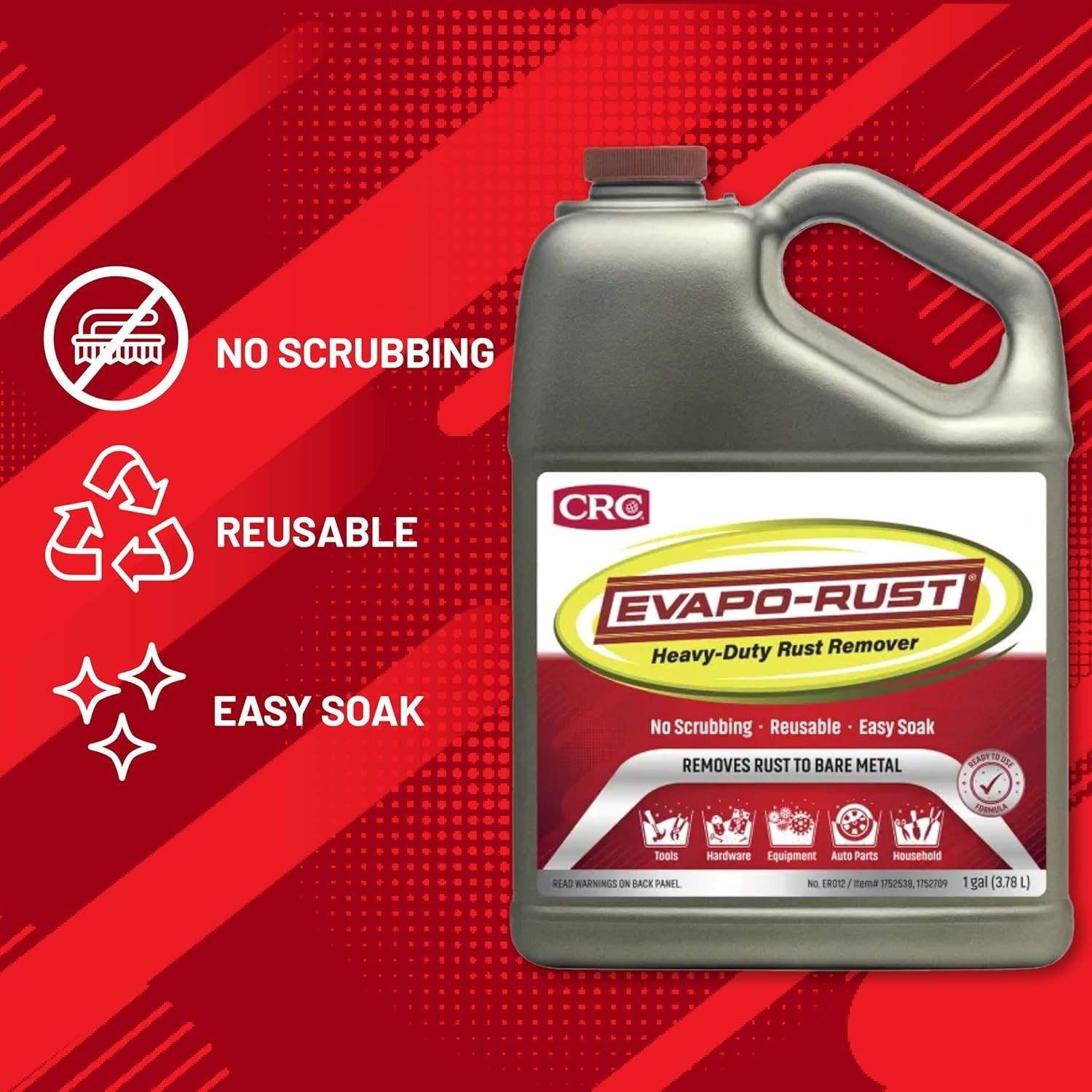Non-toxic 1 Gallon Rust Remover – Perfect for Industrial & Household Metal Items